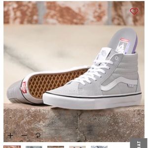 GREY SK8-HI SKATE HIGH TOP SHOES